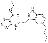 ETHYL 5-{[2-(5-BUTYL-1H-INDOL-3-YL)ETHYL]AMINO}-1,2,3-THIADIAZOLE-4-CARBOXYLATE 结构式