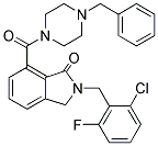 7-[(4-BENZYL-1-PIPERAZINYL)CARBONYL]-2-(2-CHLORO-6-FLUOROBENZYL)-1-ISOINDOLINONE 结构式