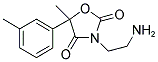 3-(2-AMINO-ETHYL)-5-METHYL-5-M-TOLYL-OXAZOLIDINE-2,4-DIONE 结构式