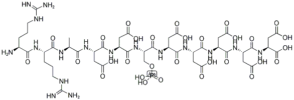 Casein kinase II substrate [rraddsddddd], phosphorylated 结构式