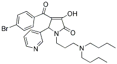 4-(4-BROMOBENZOYL)-1-(3-(DIBUTYLAMINO)PROPYL)-3-HYDROXY-5-(PYRIDIN-3-YL)-1H-PYRROL-2(5H)-ONE 结构式