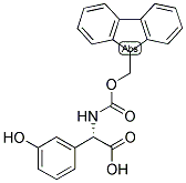(S)-[(9H-FLUOREN-9-YLMETHOXYCARBONYLAMINO)]-(3-HYDROXY-PHENYL)-ACETIC ACID 结构式