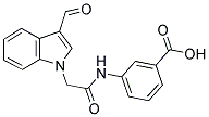 3-(2-(3-甲酰基-1H-吲哚-1-基)乙酰氨基)苯甲酸 结构式