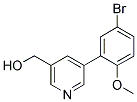 [5-(5-BROMO-2-METHOXYPHENYL)PYRIDIN-3-YL]METHANOL 结构式