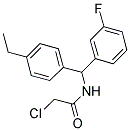 2-CHLORO-N-[(4-ETHYLPHENYL)(3-FLUOROPHENYL)METHYL]ACETAMIDE 结构式