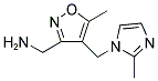 ((5-METHYL-4-[(2-METHYL-1H-IMIDAZOL-1-YL)METHYL]ISOXAZOL-3-YL)METHYL)AMINE 结构式