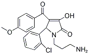 1-(3-AMINOPROPYL)-5-(2-CHLOROPHENYL)-3-HYDROXY-4-(4-METHOXYBENZOYL)-1,5-DIHYDRO-2H-PYRROL-2-ONE 结构式