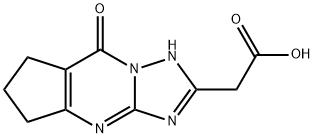 (8-羰基-5,6,7,8-四氢-4H-环戊烷[D][1,2,4]-三唑并[1,5-A]嘧啶-2-基)-乙酸 结构式