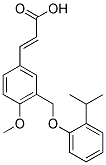 (2E)-3-(3-[(2-ISOPROPYLPHENOXY)METHYL]-4-METHOXYPHENYL)-2-PROPENOIC ACID 结构式