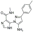 5-[5-AMINO-3-(4-METHYLPHENYL)-1H-PYRAZOL-1-YL]-N-METHYL-1H-IMIDAZOLE-4-CARBOXAMIDE 结构式