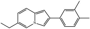 2-(3,4-DIMETHYL-PHENYL)-6-ETHYL-INDOLIZINE 结构式