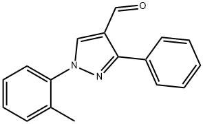 1-(2-METHYLPHENYL)-3-PHENYL-1H-PYRAZOLE-4-CARBALDEHYDE 结构式