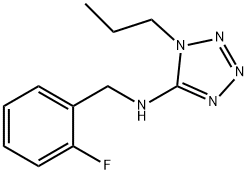 N-(2-FLUOROBENZYL)-1-PROPYL-1H-TETRAZOL-5-AMINE 结构式