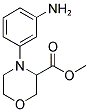 4-(3-Amino-phenyl)-morpholine-3-carboxylic acid methyl ester 结构式