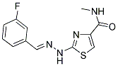 2-[(2E)-2-(3-FLUOROBENZYLIDENE)HYDRAZINO]-N-METHYL-1,3-THIAZOLE-4-CARBOXAMIDE 结构式