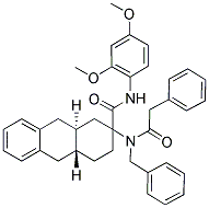 (4aR,9aS)-2-(N-Benzyl-2-phenylacetamido)-N-(2,4-dimethoxyphenyl)-1,2,3,4,4a,9,9a,10-octahydroanthracene-2-carboxamide 结构式