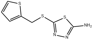 5-[(噻吩-2-基甲基)硫烷基]-1,3,4-噻二唑-2-胺 结构式