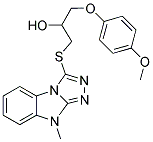 1-(4-METHOXY-PHENOXY)-3-(9-METHYL-9H-BENZO[4,5]IMIDAZO[2,1-C][1,2,4]TRIAZOL-3-YLSULFANYL)-PROPAN-2-OL 结构式