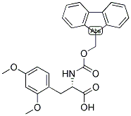 (S)-3-(2,4-DIMETHOXY-PHENYL)-2-(9H-FLUOREN-9-YLMETHOXYCARBONYLAMINO)-PROPIONIC ACID 结构式