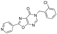 6-(2-CHLOROBENZYL)-2-PYRIDIN-4-YL[1,3]OXAZOLO[5,4-D]PYRIMIDIN-7(6H)-ONE 结构式