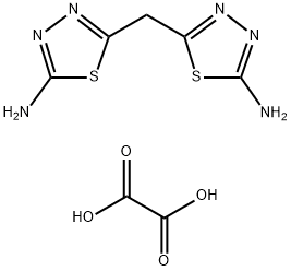5-[(5-Amino-1,3,4-thiadiazol-2-yl)methyl]-1,3,4-thiadiazol-2-ylamine oxalate 结构式