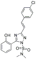 3-[(E)-2-(4-CHLOROPHENYL)VINYL]-5-(2-HYDROXYPHENYL)-N,N-DIMETHYL-1H-1,2,4-TRIAZOLE-1-SULFONAMIDE 结构式