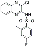 N-(3-CHLOROQUINOXALIN-2-YL)-4-FLUORO-2-METHYLBENZENESULFONAMIDE 结构式