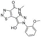 5-[5-HYDROXY-1-(2-METHOXYPHENYL)-1H-1,2,3-TRIAZOL-4-YL]-N-METHYL-1,2,3-THIADIAZOLE-4-CARBOXAMIDE 结构式