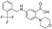 2-MORPHOLIN-4-YL-5-([2-(TRIFLUOROMETHYL)BENZYL]AMINO)BENZOIC ACID 结构式