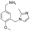 (4-METHOXY-3-[(2-METHYL-1H-IMIDAZOL-1-YL)METHYL]BENZYL)AMINE 结构式