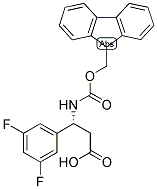 (R)-3-(3,5-DIFLUORO-PHENYL)-3-(9H-FLUOREN-9-YLMETHOXYCARBONYLAMINO)-PROPIONIC ACID 结构式