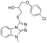 1-(4-CHLORO-PHENOXY)-3-(9-METHYL-9H-BENZO[4,5]IMIDAZO[2,1-C][1,2,4]TRIAZOL-3-YLSULFANYL)-PROPAN-2-OL 结构式