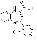 4-(2,4-DICHLORO-PHENYL)-1H-BENZO[B][1,4]DIAZEPINE-2-CARBOXYLIC ACID 结构式