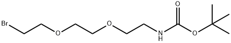 (2-(2-(2-溴乙氧基)乙氧基)乙基)氨基甲酸叔丁酯 结构式