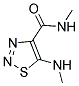 N-METHYL-5-(METHYLAMINO)-1,2,3-THIADIAZOLE-4-CARBOXAMIDE 结构式