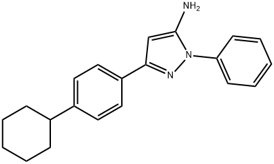 3-(4-环己基苯基)-1-苯基-1H-吡唑-5-胺 结构式