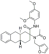 (4aR,9aS)-N-(2,4-Dimethoxyphenyl)-2-(N-(furan-2-ylmethyl)acetamido)-1,2,3,4,4a,9,9a,10-octahydroanthracene-2-carboxamide 结构式