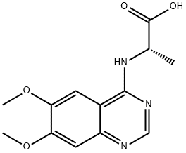 2-(6,7-DIMETHOXY-QUINAZOLIN-4-YLAMINO)-PROPIONIC ACID 结构式
