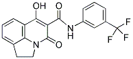 6-HYDROXY-4-OXO-N-[3-(TRIFLUOROMETHYL)PHENYL]-1,2-DIHYDRO-4H-PYRROLO[3,2,1-IJ]QUINOLINE-5-CARBOXAMIDE 结构式