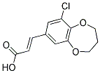 (2E)-3-(9-CHLORO-3,4-DIHYDRO-2H-1,5-BENZODIOXEPIN-7-YL)ACRYLIC ACID 结构式