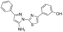 3-[2-(5-AMINO-3-PHENYL-1H-PYRAZOL-1-YL)-1,3-THIAZOL-4-YL]PHENOL 结构式