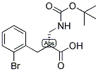 (R)-3-(2-BROMO-PHENYL)-2-(TERT-BUTOXYCARBONYLAMINO-METHYL)-PROPIONIC ACID 结构式