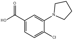 4-CHLORO-3-PYRROLIDIN-1-YL-BENZOIC ACID 结构式