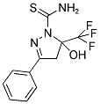 5-HYDROXY-3-PHENYL-5-(TRIFLUOROMETHYL)-4,5-DIHYDRO-1H-PYRAZOLE-1-CARBOTHIOAMIDE 结构式