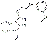 9-ETHYL-3-[2-(3-METHOXY-PHENOXY)-ETHYLSULFANYL]-9H-BENZO[4,5]IMIDAZO[2,1-C][1,2,4]TRIAZOLE 结构式