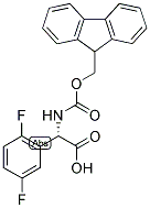 (S)-(2,5-DIFLUORO-PHENYL)-[(9H-FLUOREN-9-YLMETHOXYCARBONYLAMINO)]-ACETIC ACID 结构式