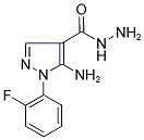 5-AMINO-1-(2-FLUOROPHENYL)-1H-PYRAZOLE-4-CARBOHYDRAZIDE 结构式