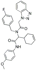 2-(2-(1H-BENZO[D][1,2,3]TRIAZOL-1-YL)-N-(4-FLUOROBENZYL)ACETAMIDO)-2-(CYCLOHEX-3-ENYL)-N-(4-METHOXYPHENYL)ACETAMIDE 结构式