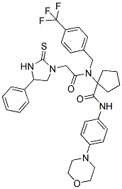 N-(4-MORPHOLINOPHENYL)-1-(2-(4-PHENYL-2-THIOXOIMIDAZOLIDIN-1-YL)-N-(4-(TRIFLUOROMETHYL)BENZYL)ACETAMIDO)CYCLOPENTANECARBOXAMIDE 结构式