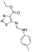 ETHYL 5-({(1E)-[(4-METHYLPHENYL)AMINO]METHYLENE}AMINO)-1,2,3-THIADIAZOLE-4-CARBOXYLATE 结构式